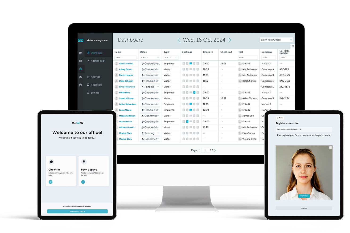 Visitor management system Screenshot